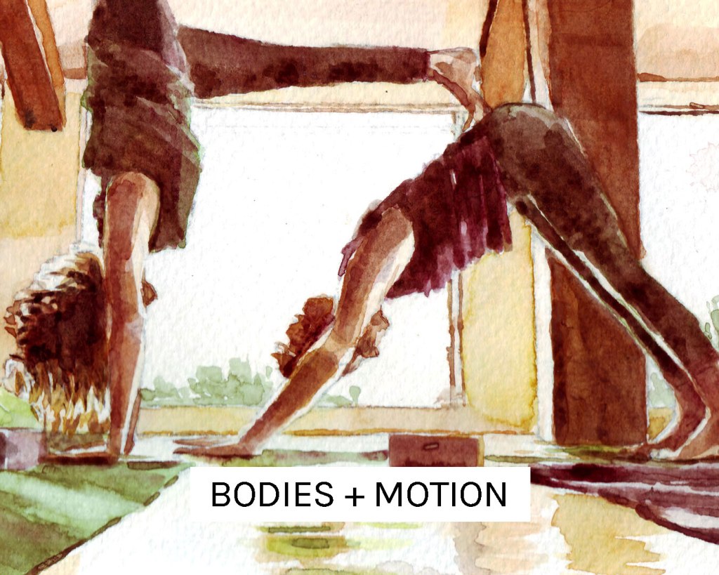 Original watercolour paintings: illustration of yoga art, dance paintings, custom portraits, custom art, decor for active people, by watercolor painter, artist and illustrator Marion Pynn for Made by Marion