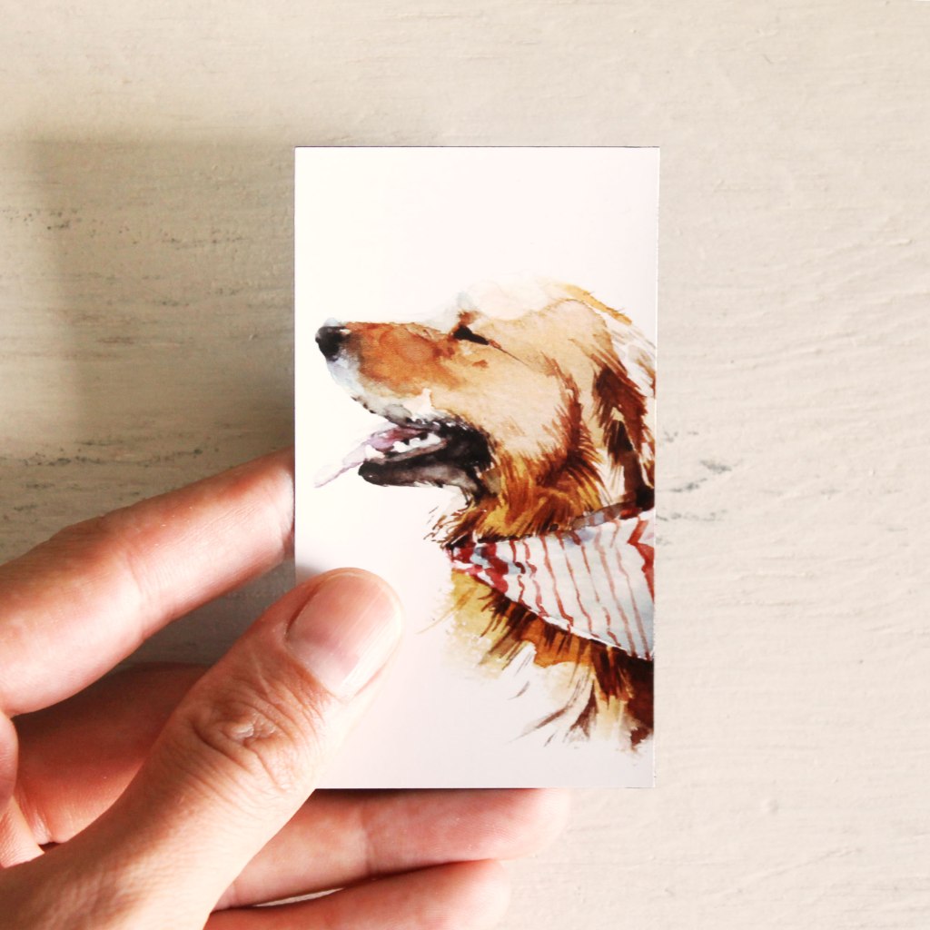 Fridge magnet: Golden retriever dog in profile. Hostess gift, housewarming, gift for dog lovers, pet owners, dog breed enthusiasts.